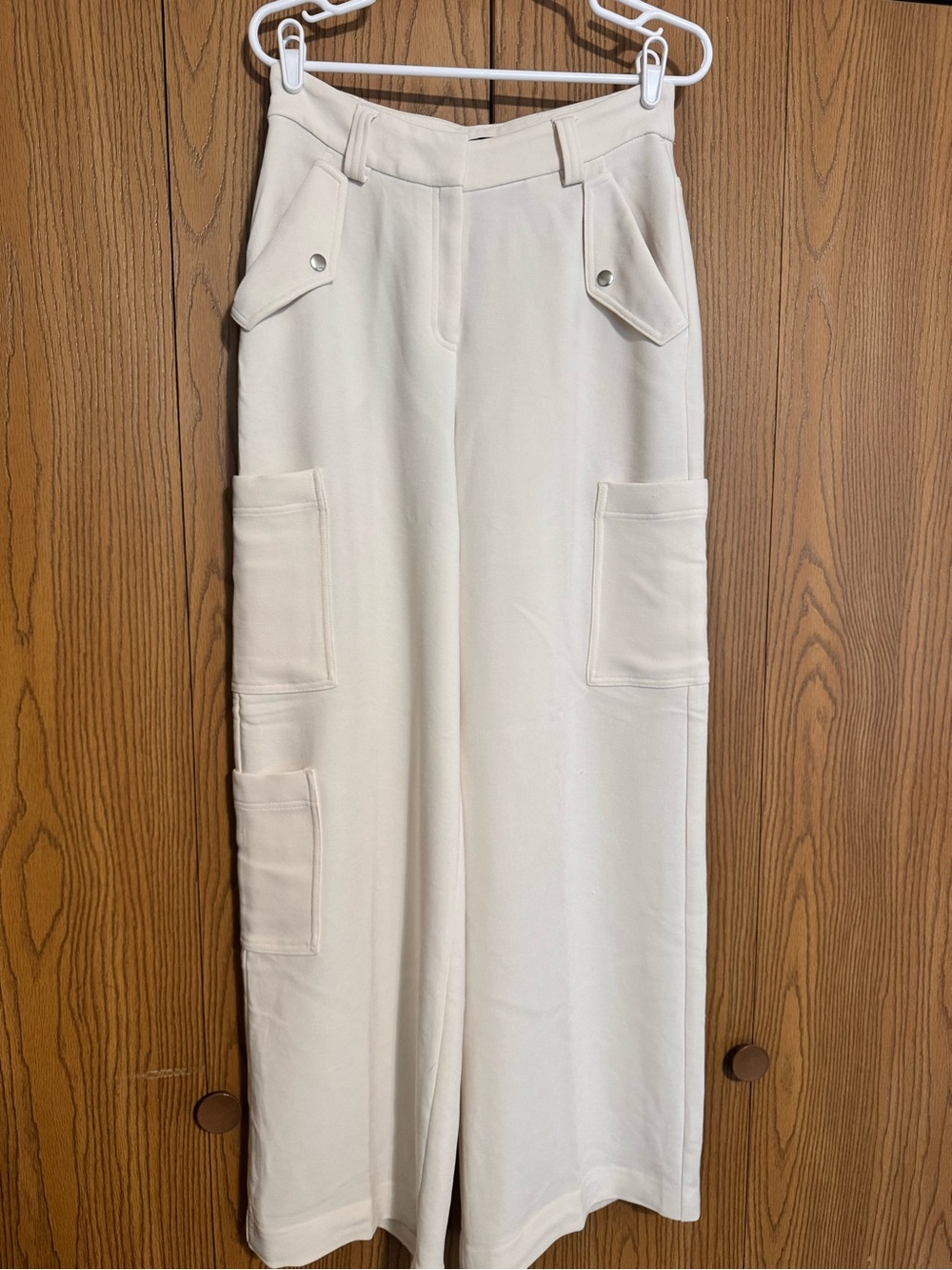 Express Wide-Leg Pants in Cream- long size!
